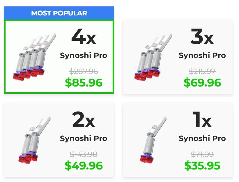 Synoshi Pro Pricing USA — Single and Bundle Packages